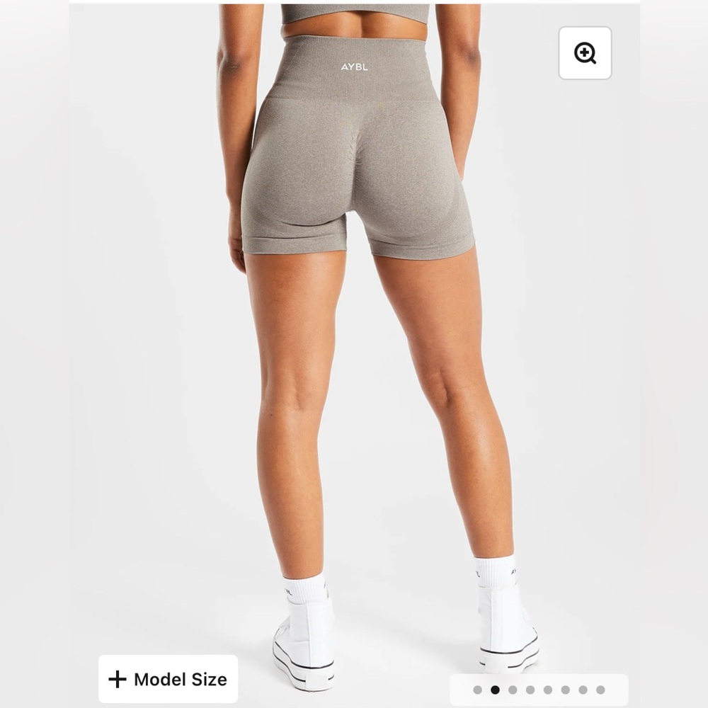 AYBL Empower Seamless Shorts Taupe Marl Size Medium